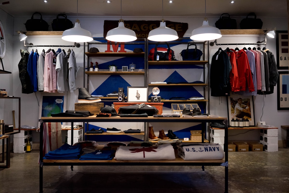 The interior of a local retail business