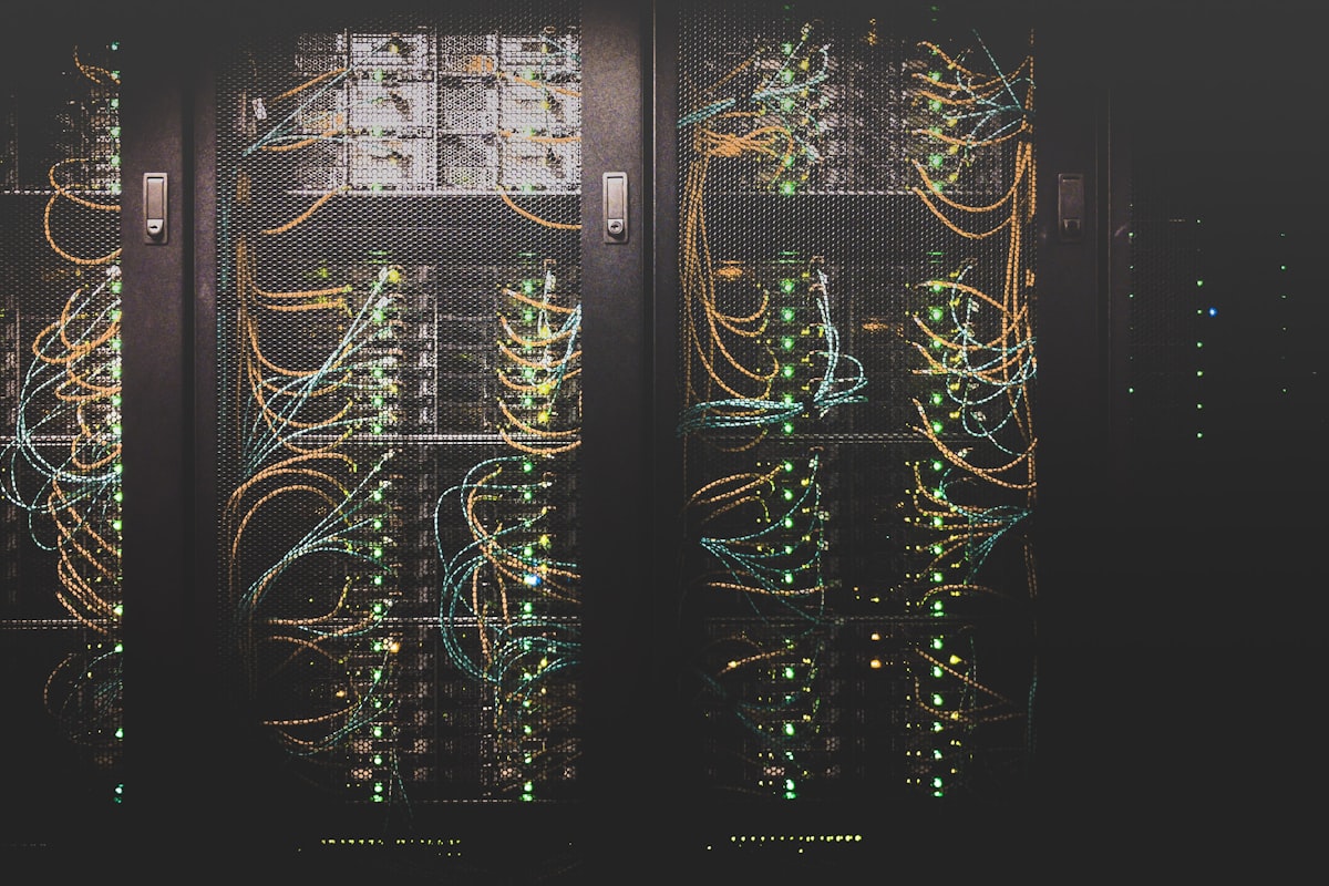 Server racks representing AI crawlers reading the open web