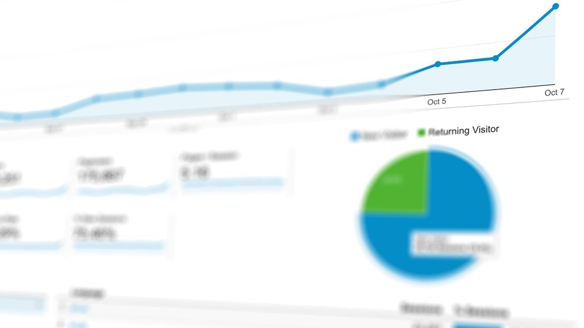 An analytics dashboard with a line chart and a pie chart, representing the coverage and data quality you evaluate across LinkedIn data APIs