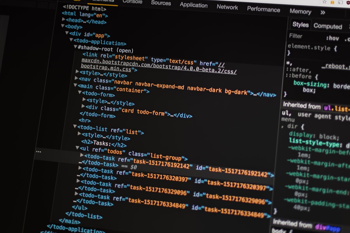 Browser DevTools showing nested HTML and script tags, similar to the JS shell raw fetch returns from Google