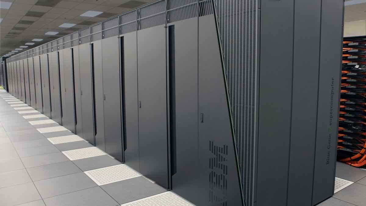 Rows of data-center server racks — a visual for LinkedIn's tightly controlled, largely closed data infrastructure