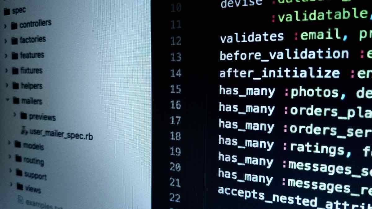 Application-model source code on screen — the kind of integration a REST API's structured JSON plugs into